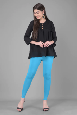 LT Turkish Blue 130 Ankle Length Leggings