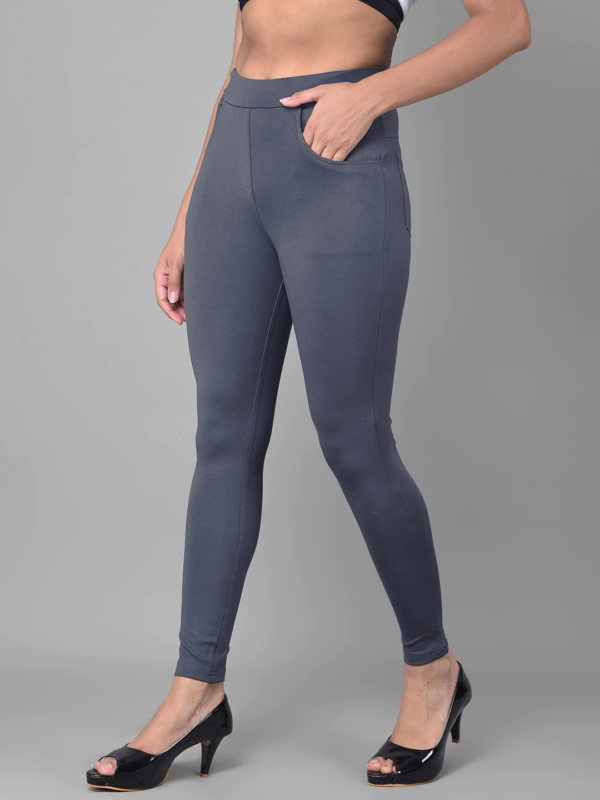 Burgundies Fashion Jeggings - Image 4