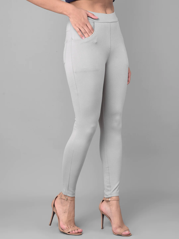 Fog Grey Fashion Jeggings - Image 4