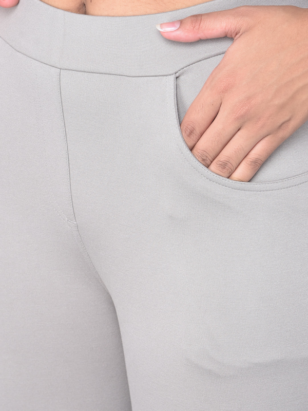 Fog Grey Fashion Jeggings - Image 6