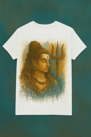 Unisex T-Shirt – Classic Lord Shiva with Trishul | Divine Artistic Print